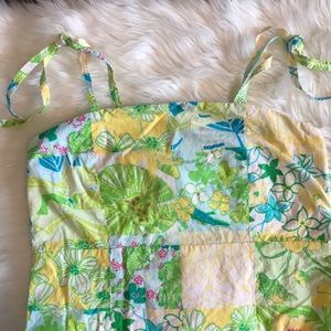 Lilly Pulitzer sun dress floral frog lily pad